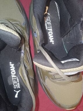 Puma Men's Olive/Tan SoftFoam+ Lace-Up Sneakers